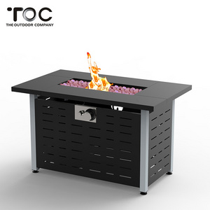 Heavy Duty Outdoor Fire Pit Burner Outdoor 42 Inch  gas Burning Firepit Square Fire Table