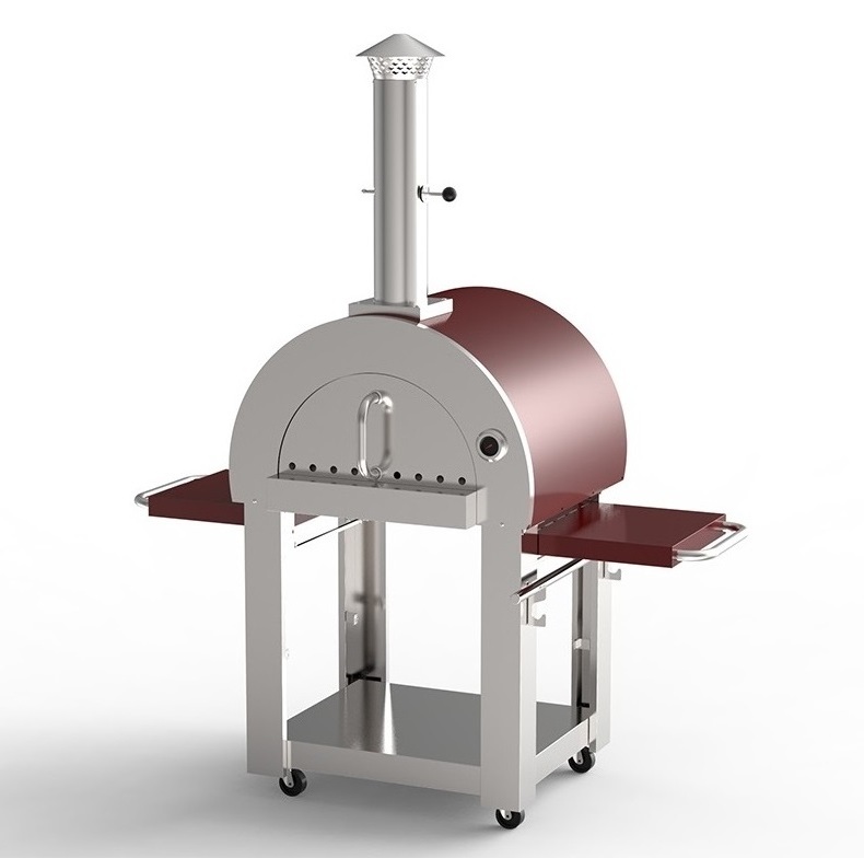 Industrial Stainless Steel Pizza Oven Round Commercial Wooden Garden Pizza Oven