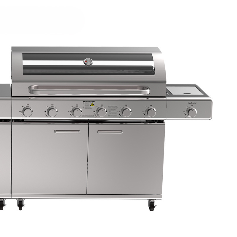 Commercial Outdoor Grill Stainless Steel Cabinet Wood Fired Outdoor Kitchen Bbq Grill