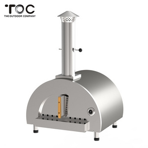 Mini Silver Stainless Steel Home Used Charcoal Wood Fired Pizza Oven