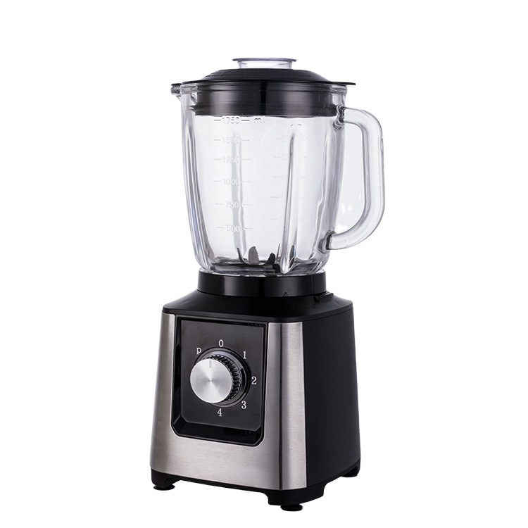 2 in 1 Stainless Steel Electric Table Blender Fruit Juice & Smoothie Mixer for Household Kitchen Use with Glass Container