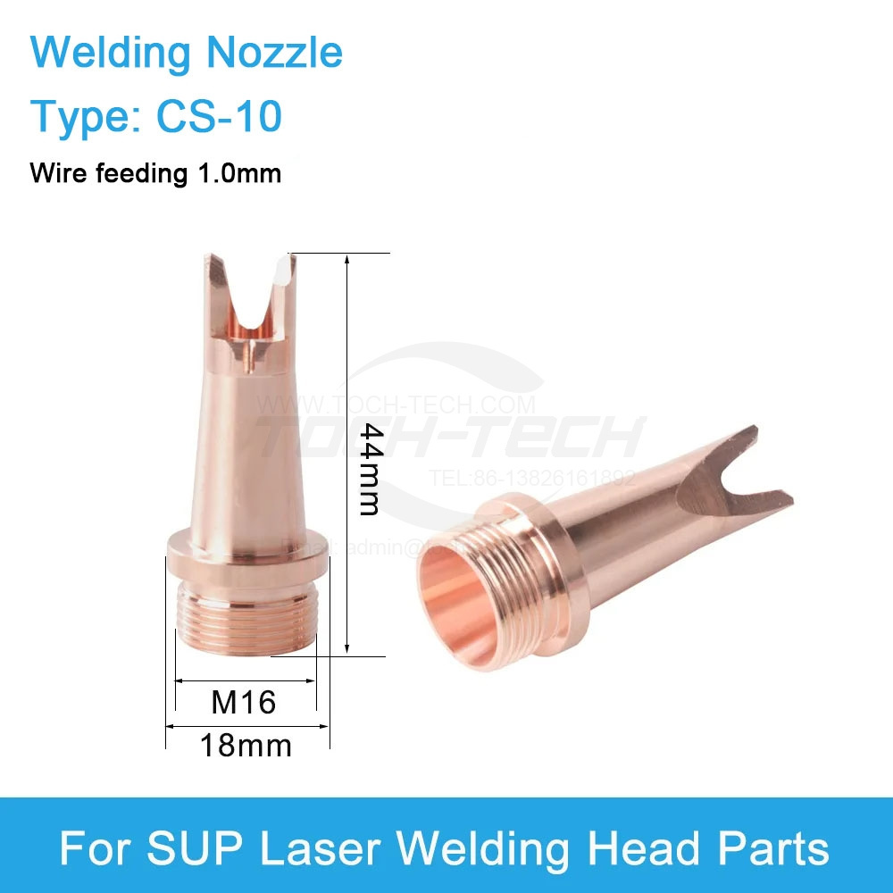 Tochtech SUP Laser Welding Nozzle Thread M10 M16 Hand-held Copper Welding Nozzles for Fiber Laser Welding Machine