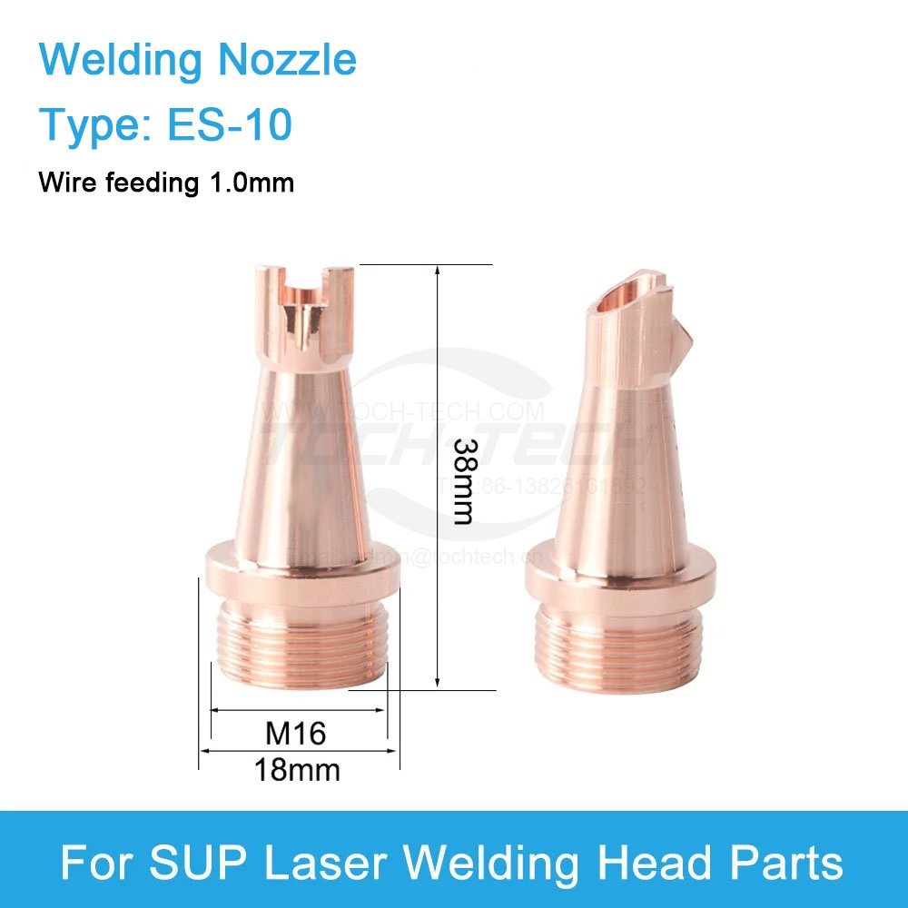 Tochtech SUP Laser Welding Nozzle Thread M10 M16 Hand-held Copper Welding Nozzles for Fiber Laser Welding Machine