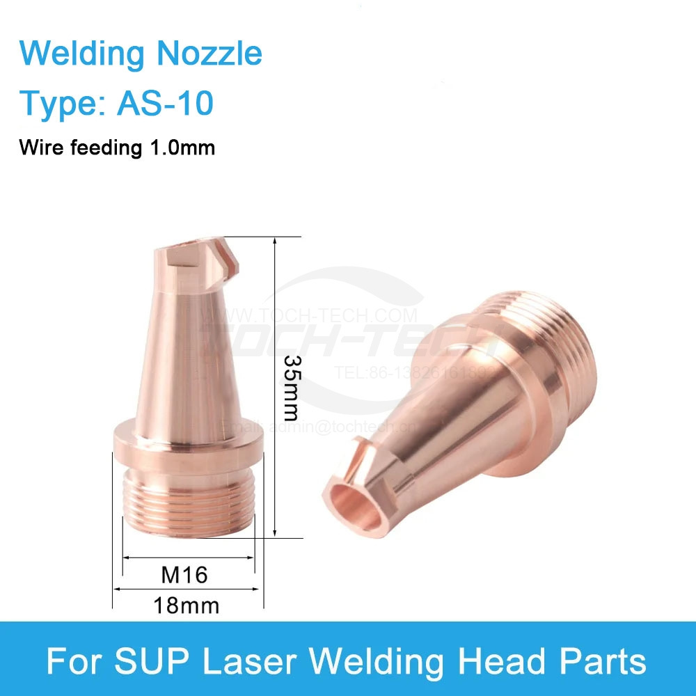 Tochtech SUP Laser Welding Nozzle Thread M10 M16 Hand-held Copper Welding Nozzles for Fiber Laser Welding Machine