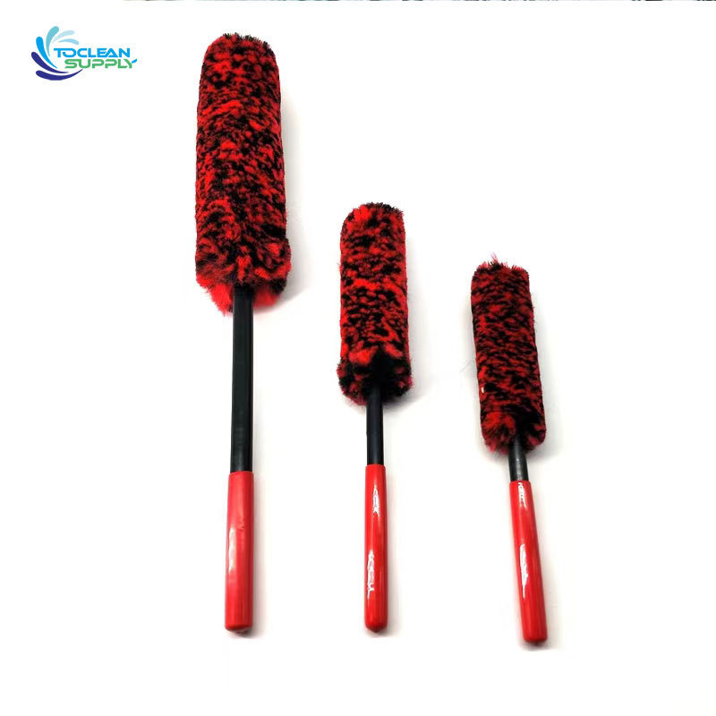 Woolies car cleaning tool wheel rim dust sweep detailing brush car wash foam brush automatic with long handle