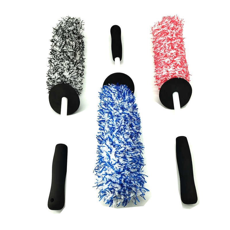 ultra soft car wheel detail cleaning kit brushes auto tire wash detailing carwash tyre brushes set with long handle for cars