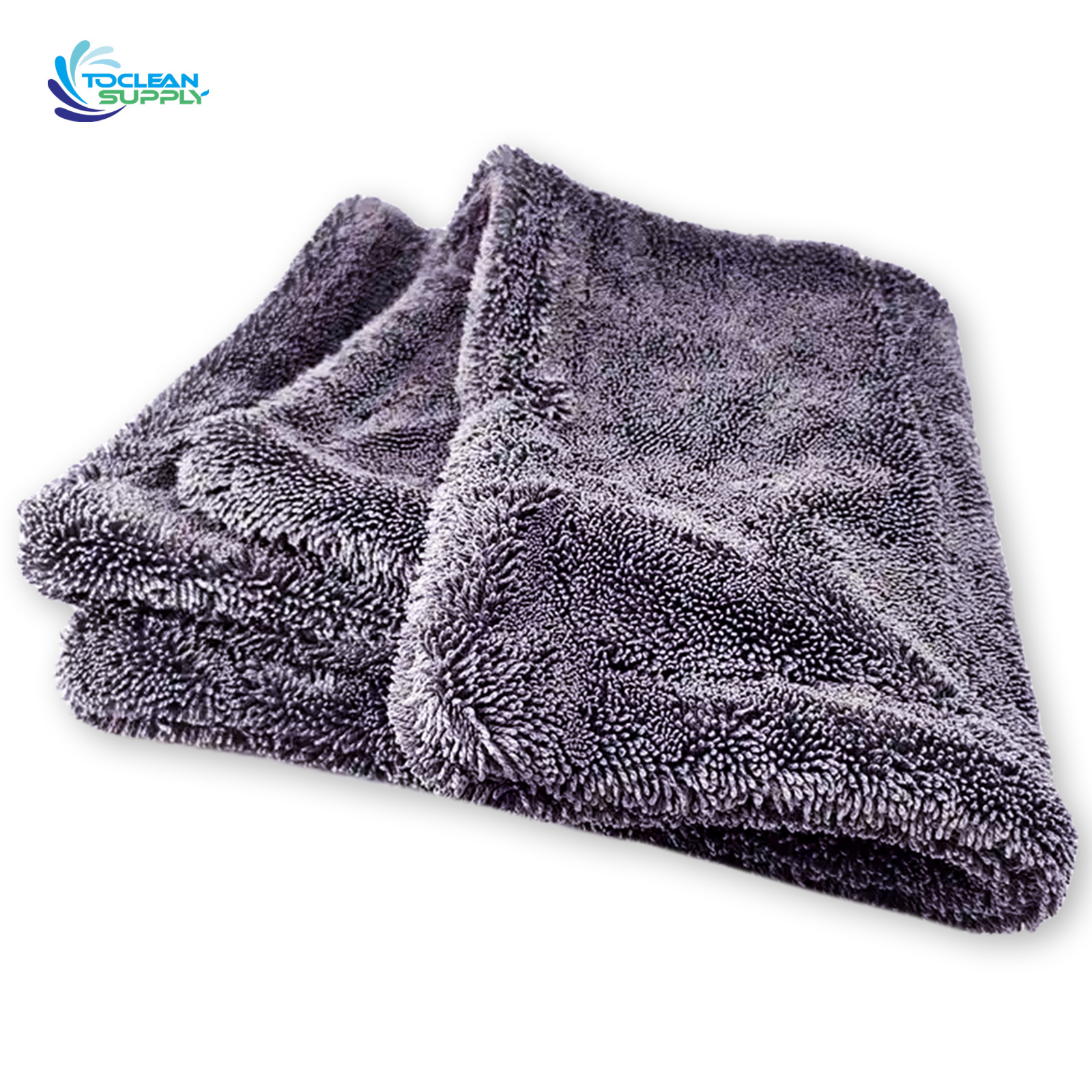 Edgeless microfiber 1200 1400 gsm wash car care microfibre detailing auto micro fiber cloths cleaning twisted loop drying Towels