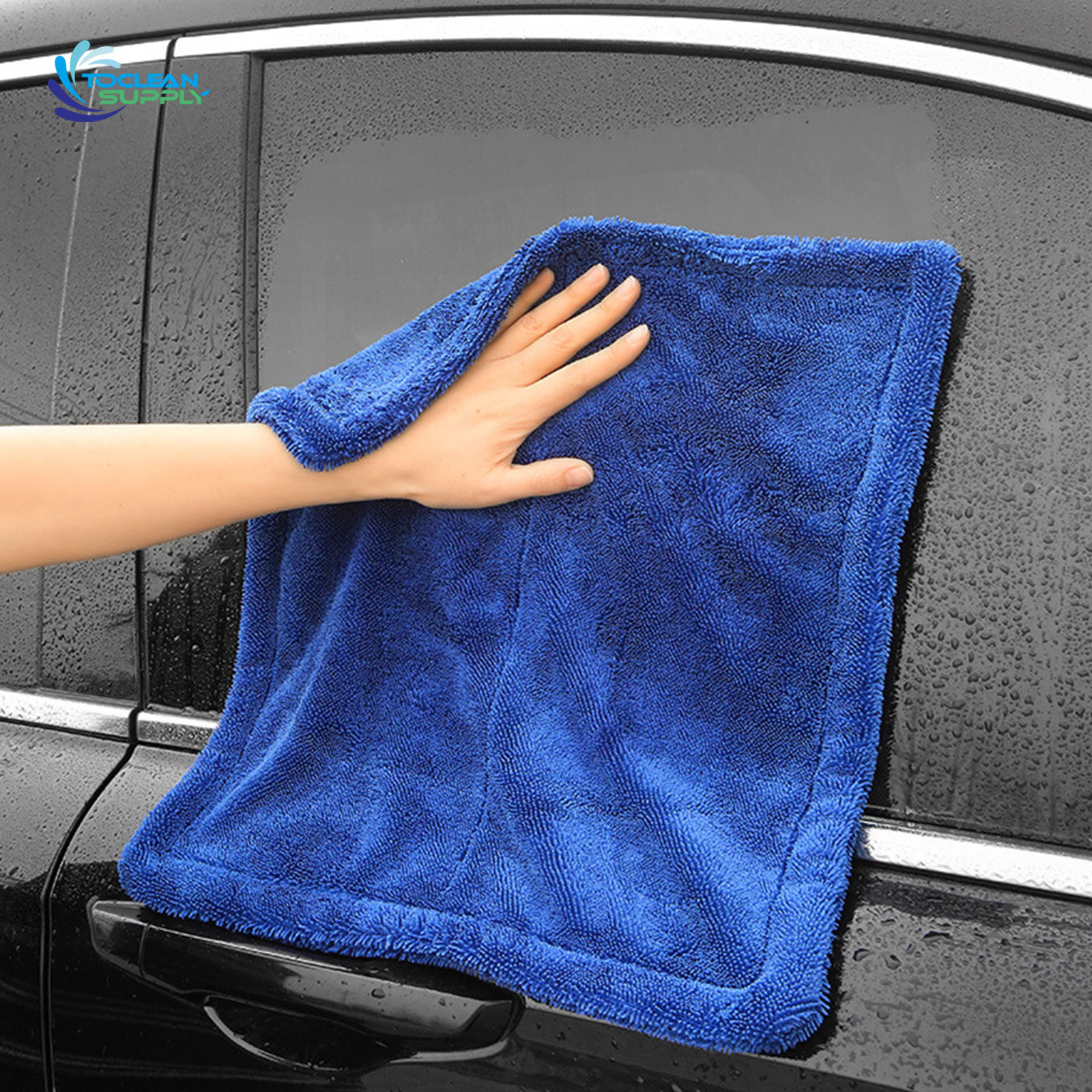 Edgeless 1200gsm  car cleaning cleaner care wash detailing drying microfiber micro fiber microfibre twisted loop towel for cars