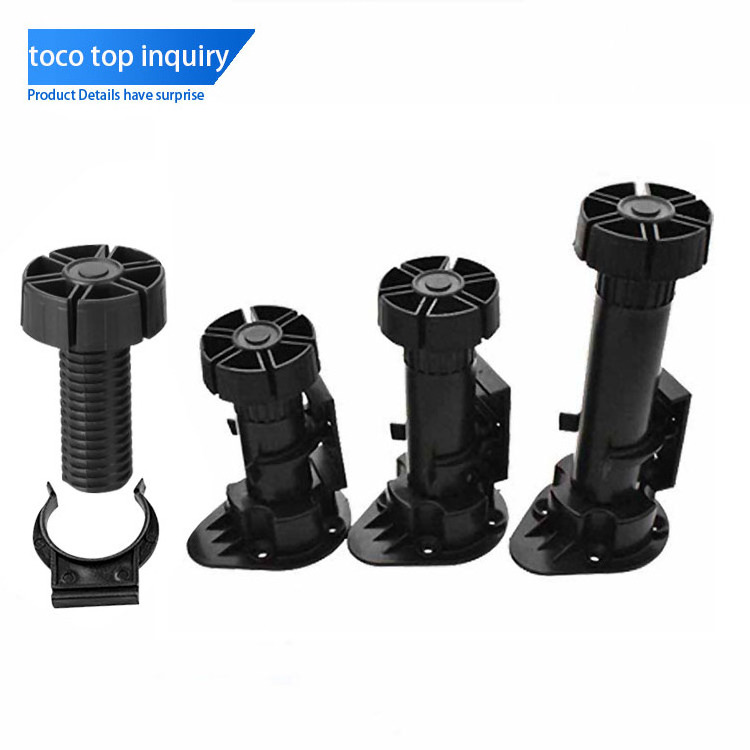 toco furniture fittings ABS/PP kitchen legs plastic adjustable leveling furniture feet