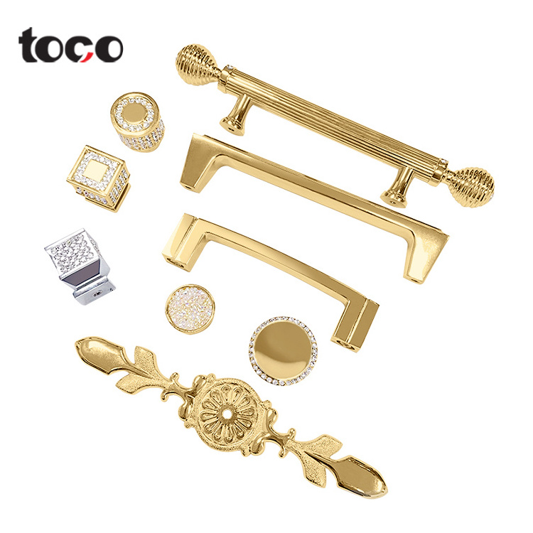 Toco Diamond shape crystal double side door knobcabinet wardrobe handle drawer pull handle furniture handles and knobs