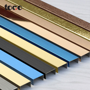 toco  Red Copper Decorative Metal Wall Brass Strip U Shape Curved Tile Trim Stainless Steel Inlay Ceiling Profile