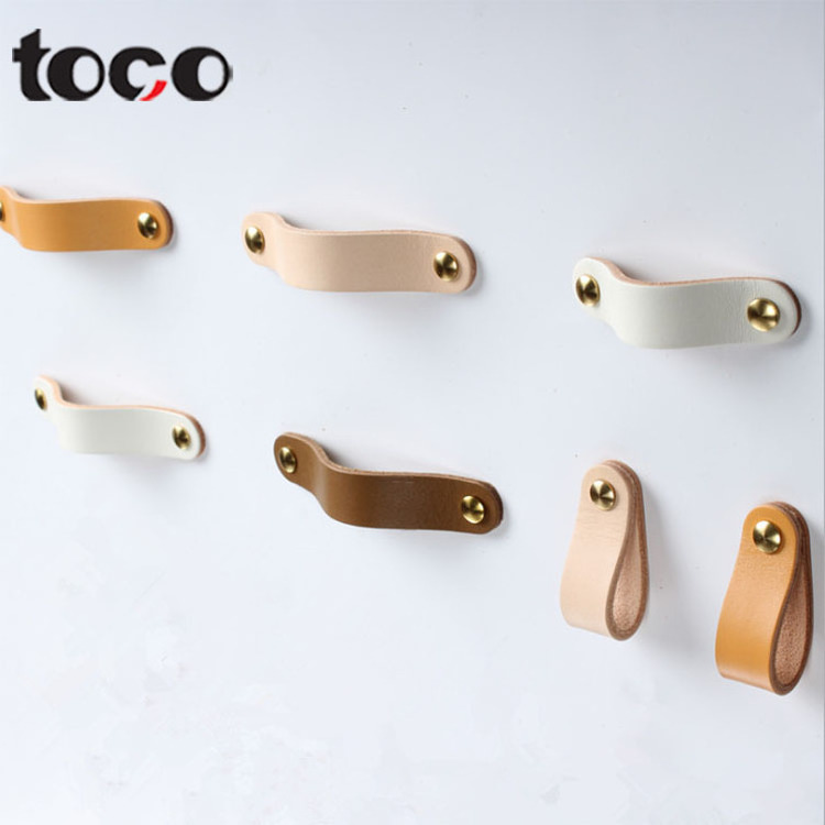 toco Cupboard Wardrobe Furniture Hardware Cabinet Door Leather Handle Contemporary Bedroom Drawer Interior Door Knob Pull Handle