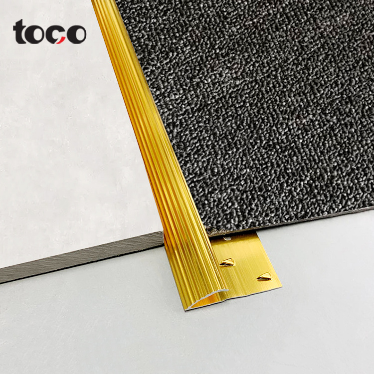 Toco Carpet Edge Strip Trim Fabric Aluminum Siding Straight Edge Carpet Edging Cover For Doorways Profile Door Bar Trim Profile