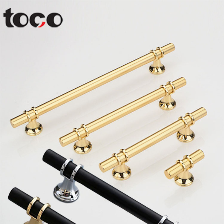 TOCO Furniture Handle Gold Black Combination Single Hole Knob European Cabinet Wardrobe Door Handle