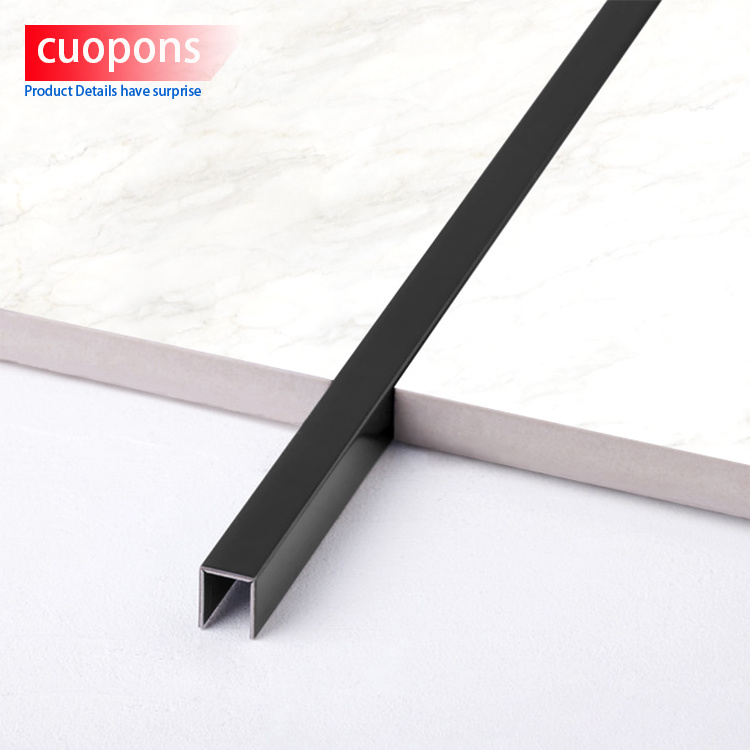 Stainless Steel Tile Trim For Wall Floor Decoration T Shape 304 Tiles Accessories Edge Trim Profile Decorative Polished