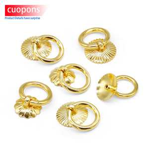 Vintage Gold Knobs Pulls Handles With Screws For Furniture Cabinet Cupboard Decorative Hardware Antique Drawer Pull Ring