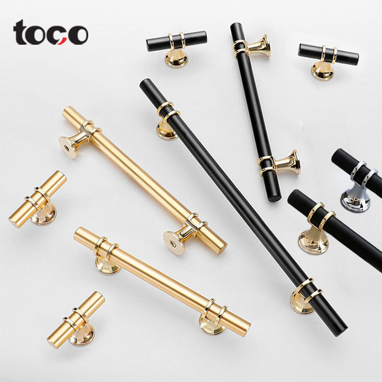 TOCO Cabinet Knobs Gold Kitchen Cabinet Handles Door Drawer Knobs Wardrobe Pulls