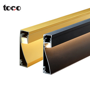 Toco Aluminum multi-color accessories lighting floor Bathroom skirting board floor LED skirting board