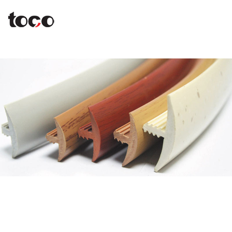 Toco PVC Plastic T shape edge banding/strip/belt /trim for home furniture