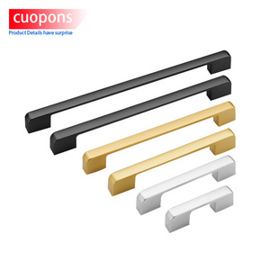 Toco Aluminum Alloy Hardware Door Edge Pull Handles For Furniture Cupboards Drawers Long Handle Cabinet Pulls Bedroom