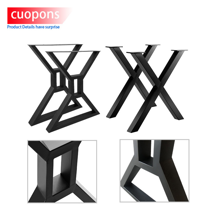 Toco Set With Iron Legs Made In China Dinning Table Set Industrial Cast Aluminum Coffee Table Legs Clamp Conference Table Base