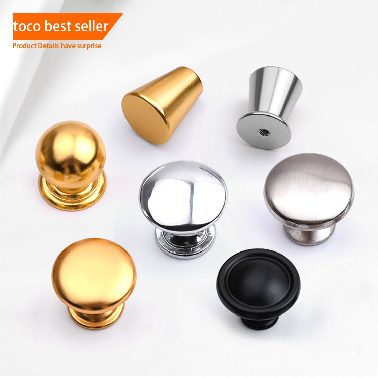 Toco new design modern metal stainless steel kitchen rustic new hardware cabinet Single hole handles rose gold black