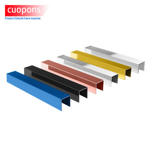 Toco Alunimun Floor U Channel Edge Reducer Trims Decorative Thresholds Side Corner Strip For Tiles Aluminum Edge Trim