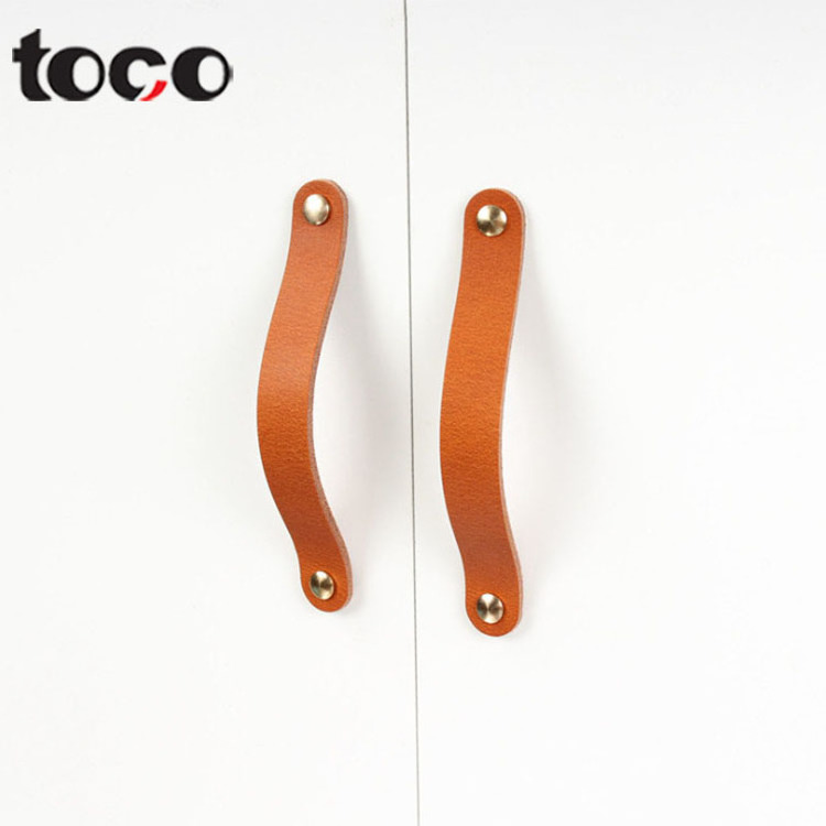 toco Cupboard Wardrobe Furniture Hardware Cabinet Door Leather Handle Contemporary Bedroom Drawer Interior Door Knob Pull Handle