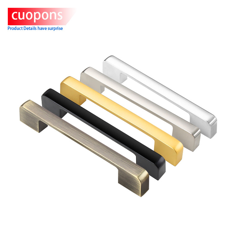 Toco Aluminum Alloy Hardware Door Edge Pull Handles For Furniture Cupboards Drawers Long Handle Cabinet Pulls Bedroom