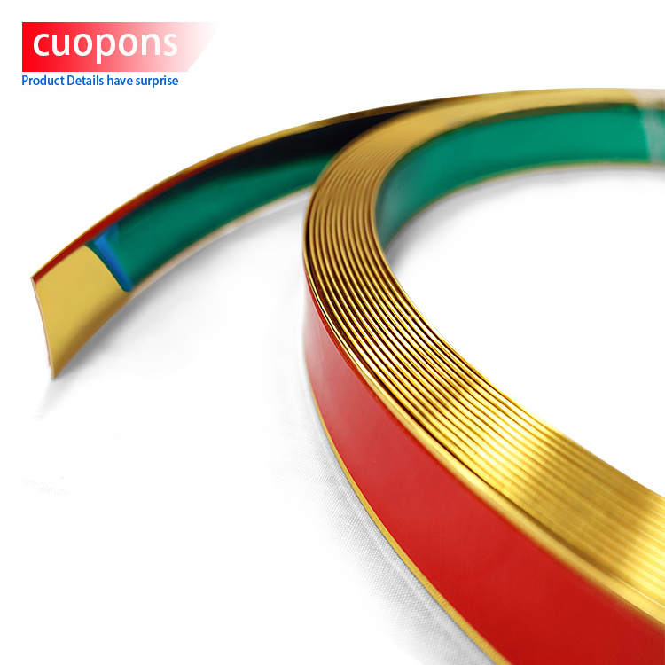 Toco Furniture Pvc Flexible Molding Trim Decorative Strip Chrome Self Adhesive Pvc Plastic Wall Gap Edge Trim Strips