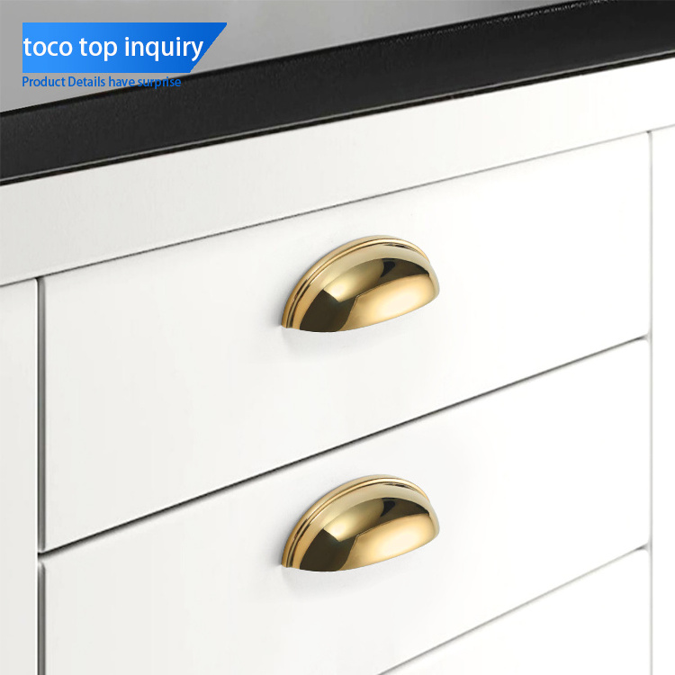 Toco Cabinet Kitchen Door Cup Handle Cupboard Pull Shell Drawer Handle Multiple Colors