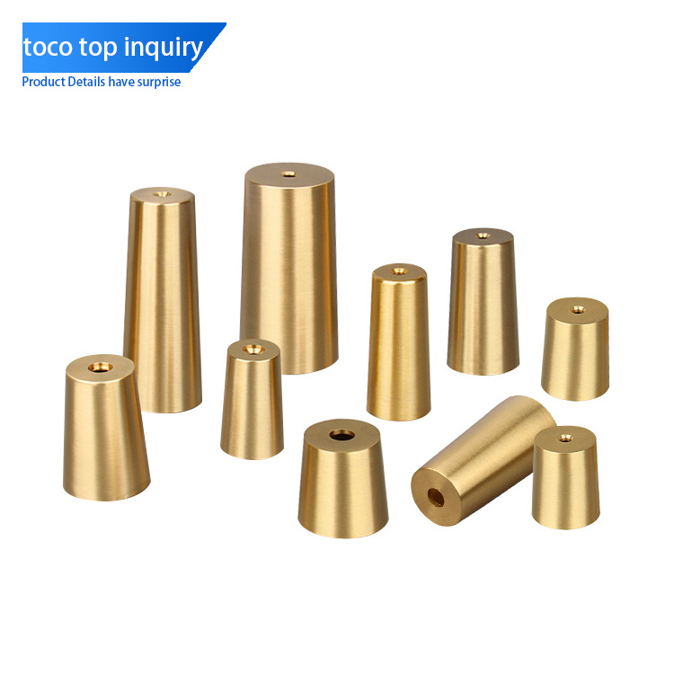 TOCO Round Square golden Brass Furniture LegsWearable Table Chair Legs Furniture Foot Cover ofa Copper Feet