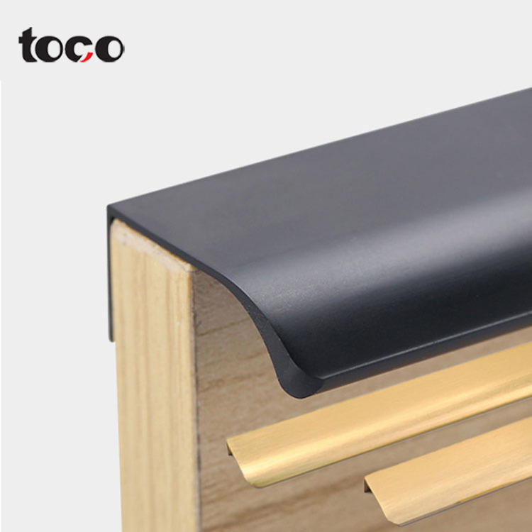 toco Aluminium Profile Aluminum Kitchen Cabinet Hidden L Shaped Handle Pull Handle door pull handles