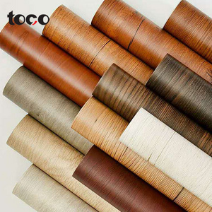 TOCO Door Sheet Contact Paper Selfadhesive Vinyl Kitchen Tiles Cold Vacuum Pvc Film For Mdf