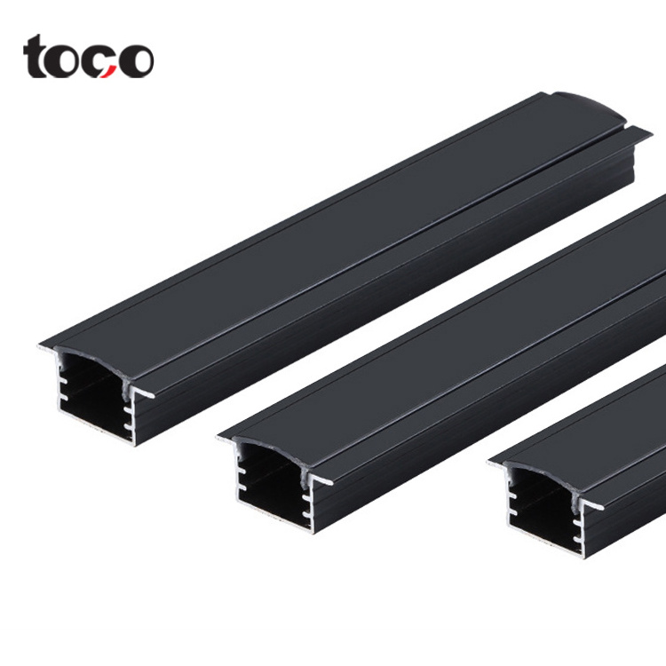 Toco Black White Round Square High Quality Surface Mounted Trimless U Shape Recessed Led Aluminum Profile Lights