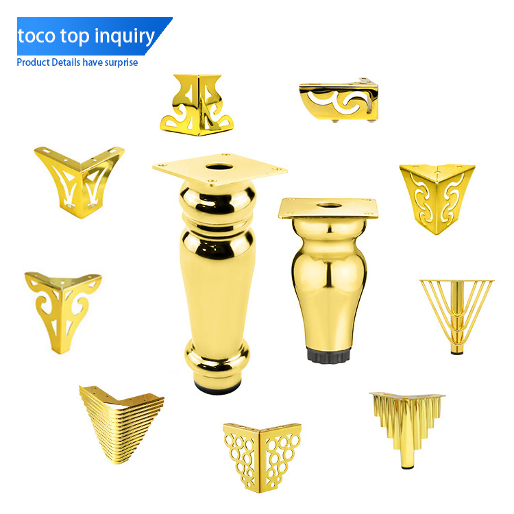 TOCO Modern Furniture accessories Gold Sofa Legs Metal Cabinet Furniture Leg