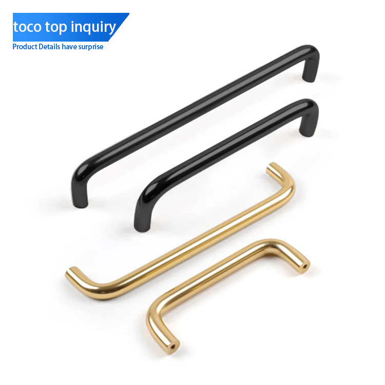 Toco New Modern Cabinet Furniture Large Wardrobe Pull Handles Stainless Steel Kitchen Bedroom Long Nordic Brass Furniture Handle