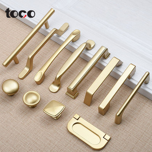 TOCO Door handles furniture cabinet hardware drawer kitchen aluminium brass doors pulls brushed knurled knobs