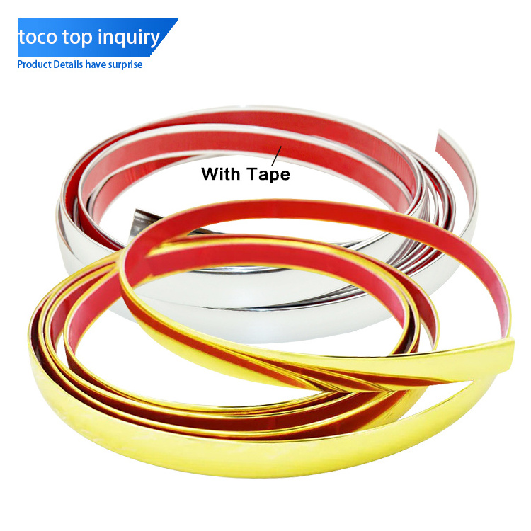 Toco Industrial U Shaped Pvc Melamine Abs Mdf 3d Dual Colour Acrylic Metal Golden Edge Banding Tape For Furniture 2mm 35mm 40mm