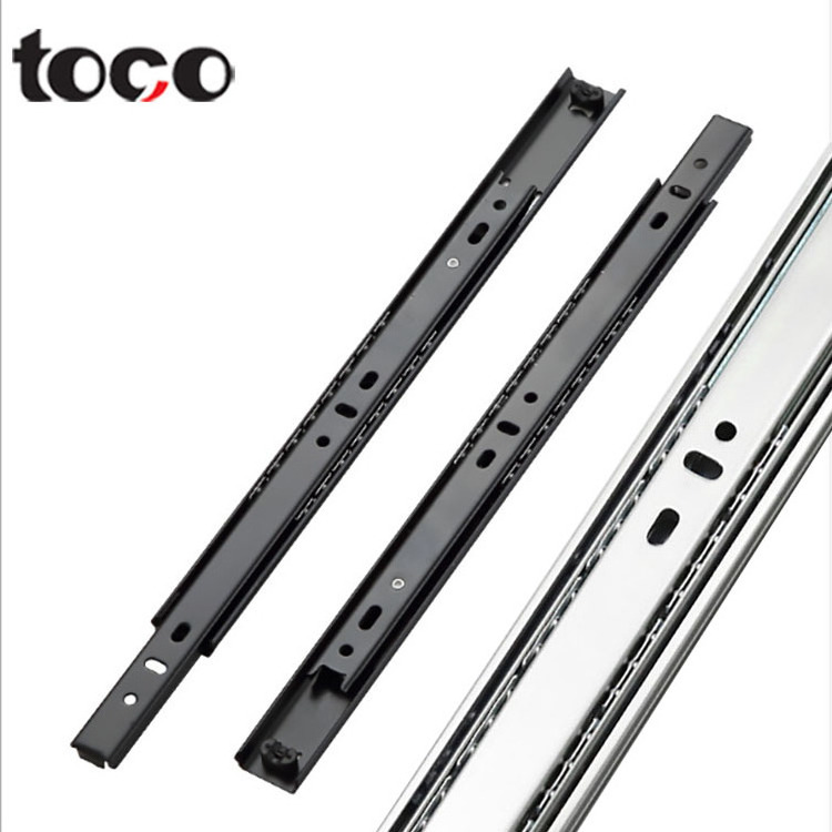 Toco Load Rating Aluminium alloy steel Two way slide rail drawer slide customized telescopic slides