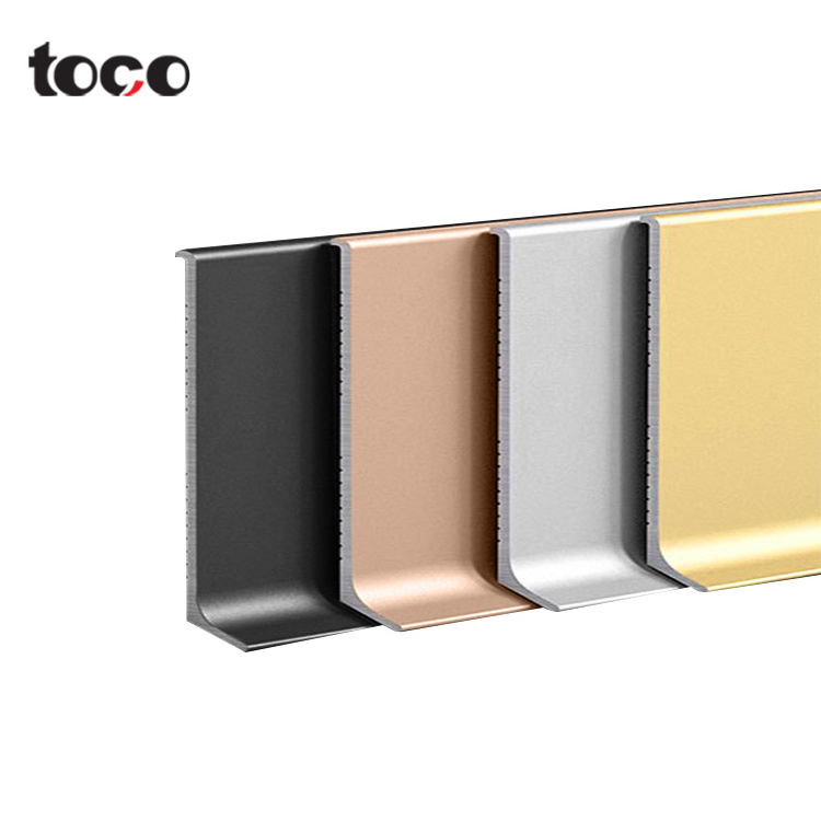 TOCO laminate skirting board cover invisible hospital floor skirting board hotel homogeneus vinyl skirting board 2mm