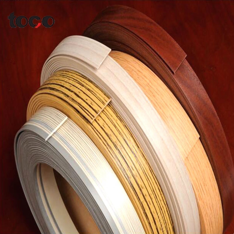 Toco mdf photo frame metal plywood laminate cabinet doors flexible gold matt manual pvc furniture edge banding tapes