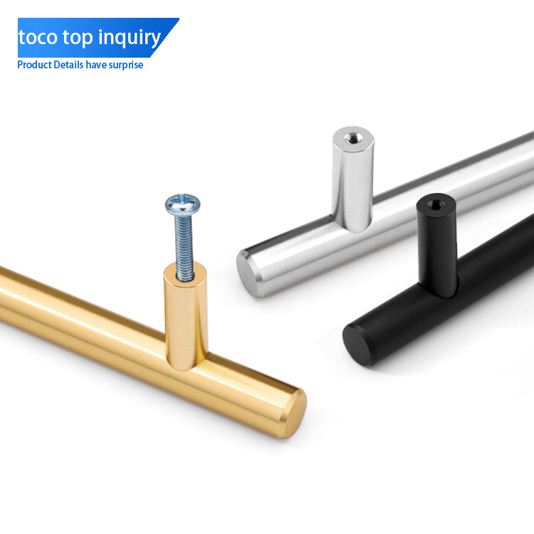 Toco Luxury Kitchen Furniture Decorative Cabinet Handles Stainless And Gold Hardware For Furniture Fittings Edge Pull Handle