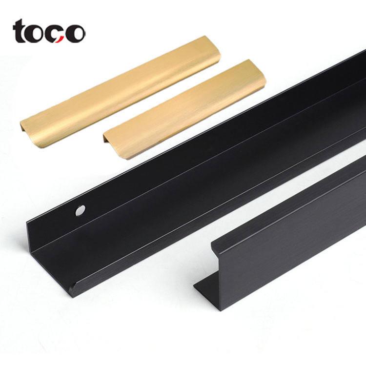 toco Aluminium Profile Aluminum Kitchen Cabinet Hidden L Shaped Handle Pull Handle door pull handles