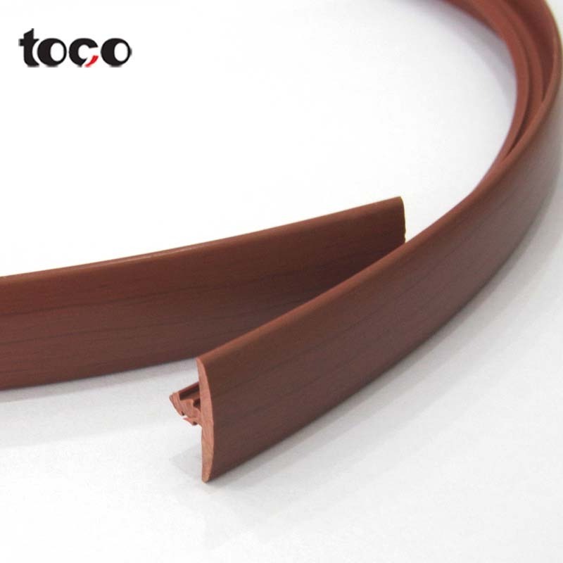 Flexible Shape Strips Trim Edging Shelf Protector Moulding 19mm Pvc Vinyl T Molding Profiles Plastic T Edge Banding