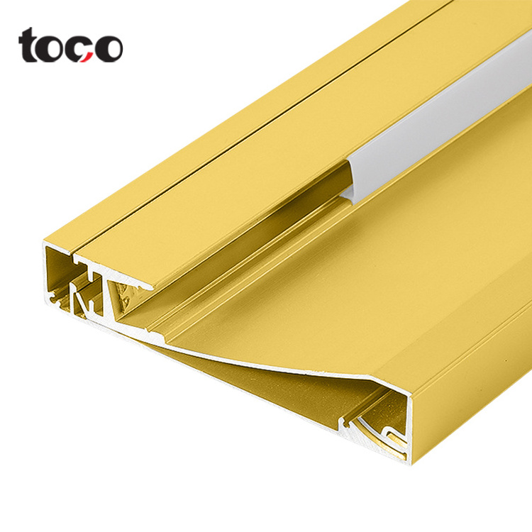 TOCO Customized high quality LED aluminum skirting boards with floor trim Illuminated Aluminum Profile