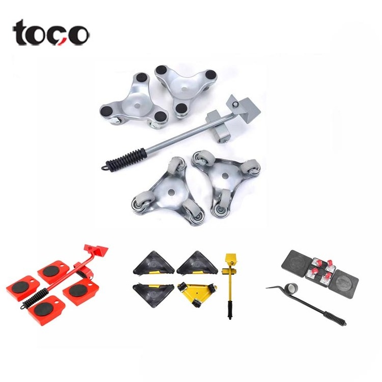 TOCO Hot sells 5 in 1 Moving Heavy Object Handling Tool Floor Safe heavy Furniture Rollers Move Tools