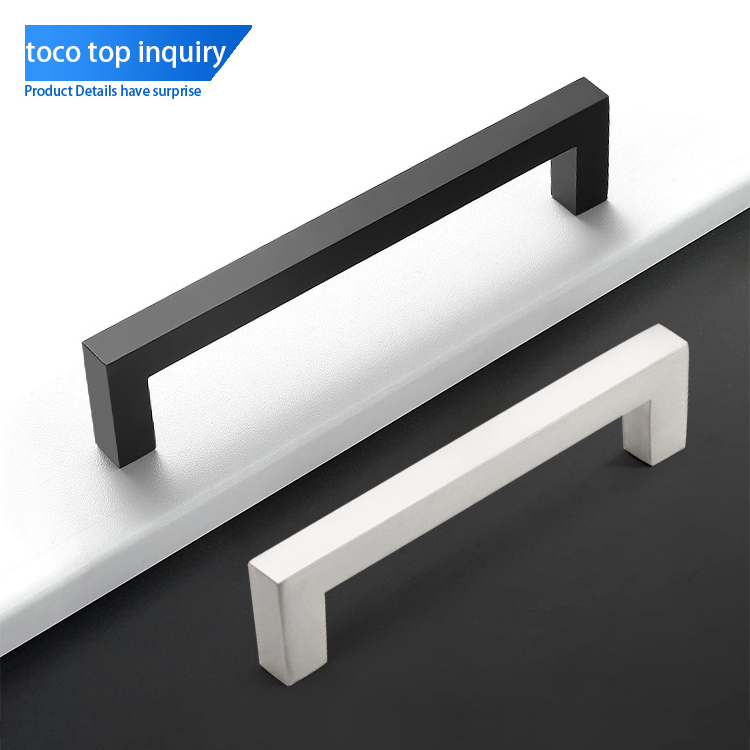 Toco Creative Brass Furniture Handles Nordic Gold And Black Solid Light Luxury Style Handle Furniture Kitchen Cabinet Knobs