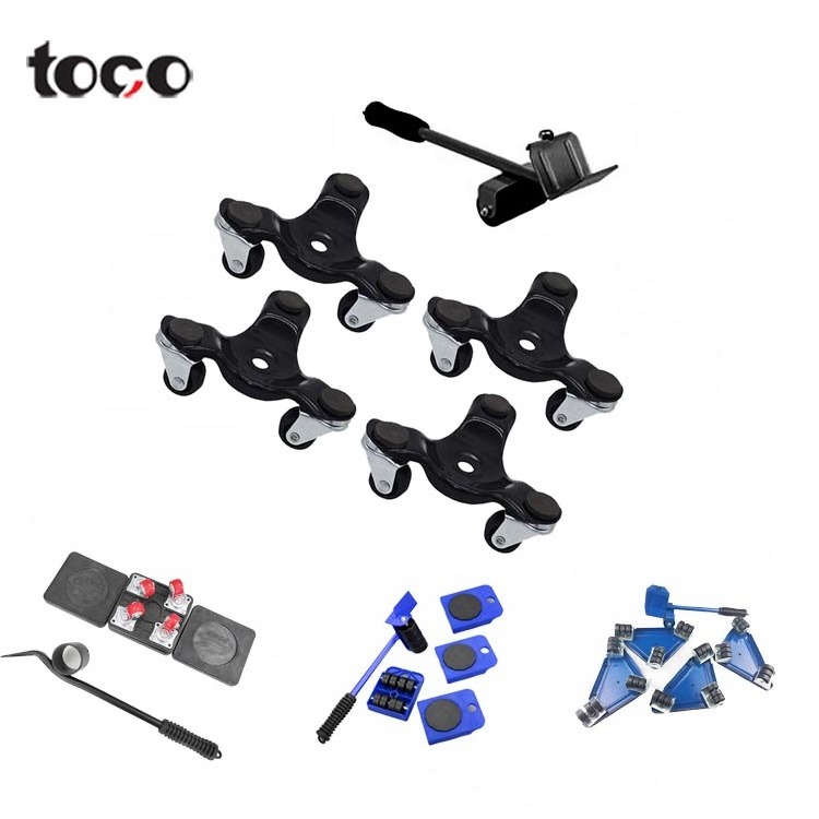 TOCO Hot sells 5 in 1 Moving Heavy Object Handling Tool Floor Safe heavy Furniture Rollers Move Tools