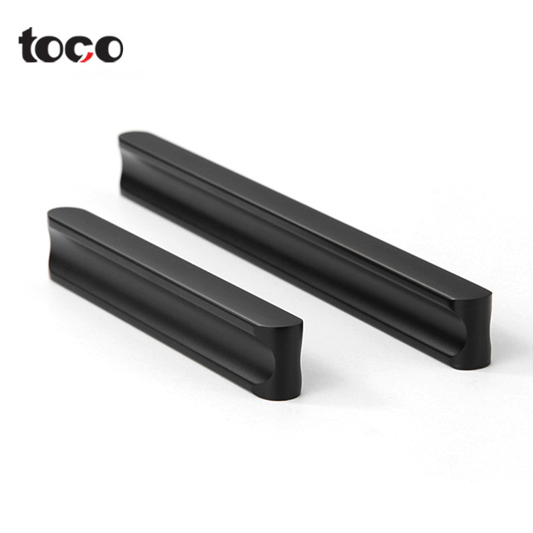 TOCO hidden kitchen cabinet handle design brushed stainless steel d brass wardrobe handle bedroom furniture drawer handles pulls